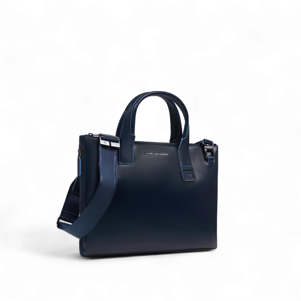 Piquadro 14" Laptop Expandable Slim Briefcase, Blue - CA6857B2/BLU2
