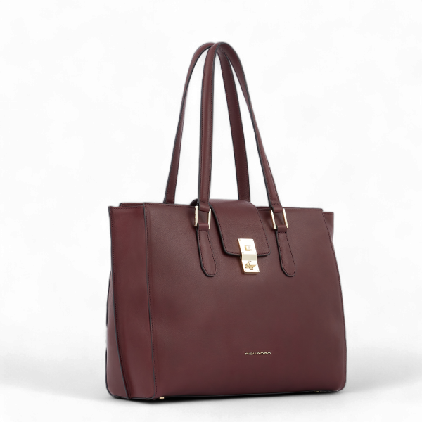 Piquadro 15.6" Laptop Tote Bag, Burgundy