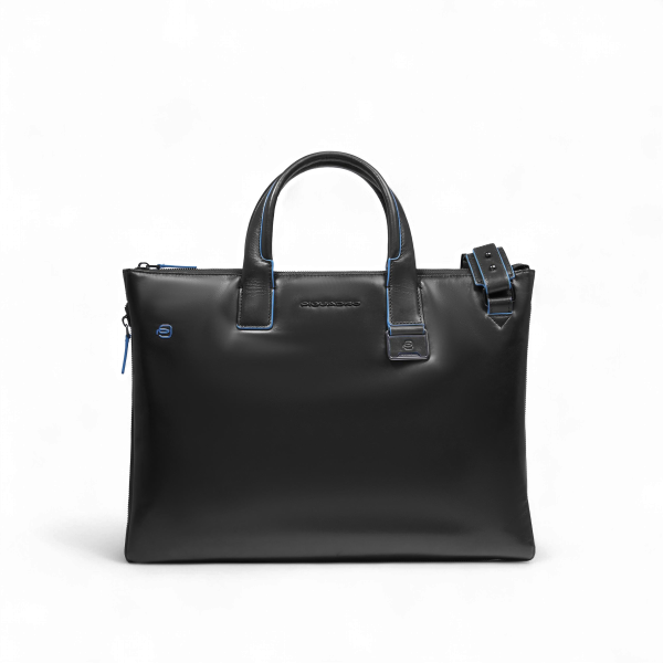 Piquadro 15.6" Laptop Expandable Slim Business Bag, Black - CA4021B2/N