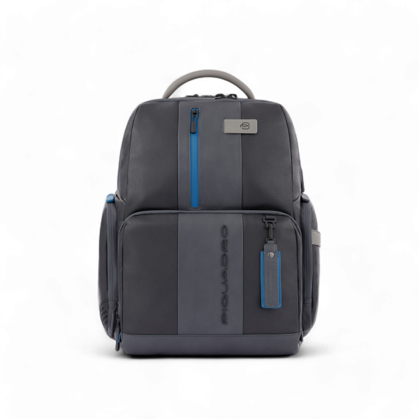 Piquadro Urban 15,6" Laptop Backpack, USB, Anti-Theft, Connequ, Black / Gray - CA4550UB00BM-NGR