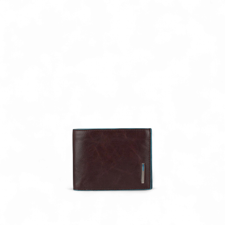 Piquadro Wallet with Coin Pocket, RFID, Mahogany Brown