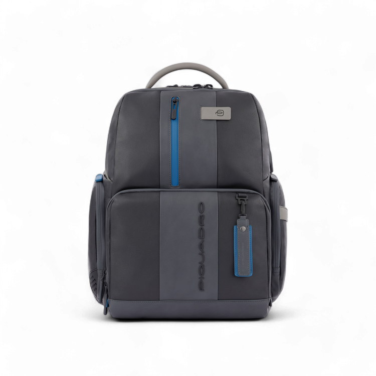 Piquadro Urban 15,6" Laptop Backpack, USB, Anti-Theft, Connequ, Black / Gray - CA4550UB00BM-NGR