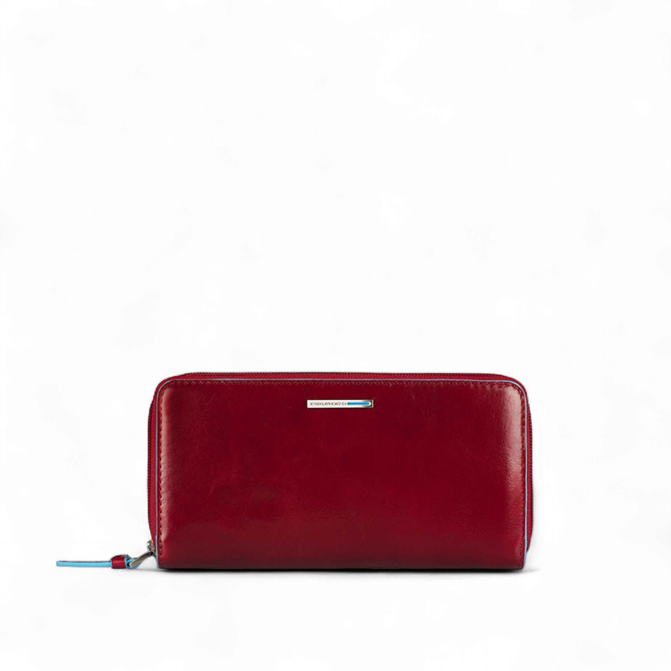 Piquadro Zip Around Women's Wallet, Red